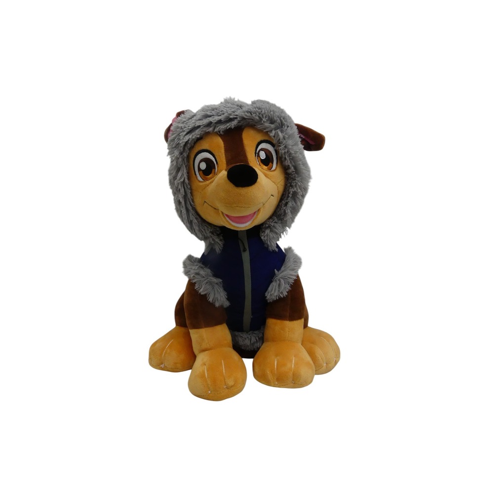 Paw Patrol Chase Plush Toy Unisex 16" Blue Brown Winter Gear 880173
